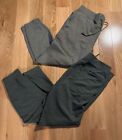 Vrst Mens Washed Twill Terry Simple Jogger Earl Grey Sz XL Lot Of 2 Green