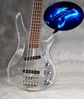 New Arrival Thru 5 String Acrylic Body Bass Guitar Rosewood Fretboard With LED