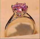 Pink Diamond Ring 2.65 Ct Solitaire 925 Certified Lab Treated Rose Gold Plated