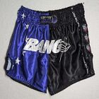 MUAY THAI ADDICT Blue And Black Bang Logo Fight Training Shorts Men XL