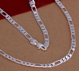 collar cadena de plata 925 para mujeres hombres de alta calidad de moda regalo