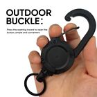 1 Pack Retractable Tactical Key Chain Reel Holder Heavy Duty Cord Carabiner