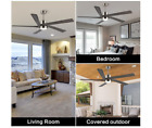 WINGBO 64 Inch DC Ceiling Fan with Lights and Remote Control, 6 Speed Noiseless