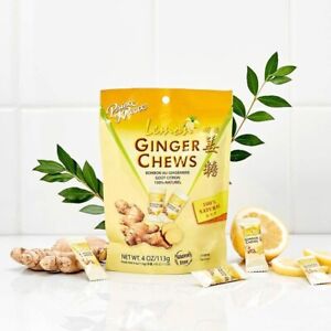 Prince of Peace Ginger Chews Candy with Lemon( 100% Natural ) 4 oz
