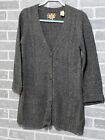 Chelsea & Violet Women’s Gray Lambswool Blend Button Up Long Cardigan