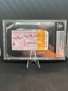 1955 World Series Game 6 - Yankees & Dodgers Ticket Stub Whitey Ford Win - BGS 4