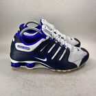 Nike Shox NZ Women's Size 10 White Blue Running Shoes Athletic Sneakers Lace Up