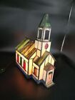 Vintage Tiffany style stained glass Church Lamp Christmas/light  10.5