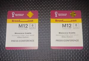 World Cup Qatar 2022 Morocco Croatia 2 Press Conference Tickets M12
