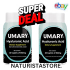 UMARY Hyaluronic Acid 30 Caplets of 850mg 2 Pack 60 Caps Total