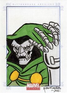 Marvel Universe Sketch Card Doctor Doom by Mark Dos Santos