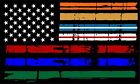 Thin Blue Line Decal Flag Military MAGNET, Orange Dispatch Red Line Magnet