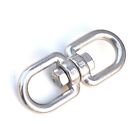 Stainless Dual Swivel Eye Snap Dog Chain Connector 2 Ring Hook 360° Rotatable