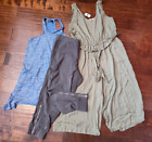 Lot (3) GAP Summer Clothes: Blue Sundress, Black Pants, Khaki Romper Size XL ST4