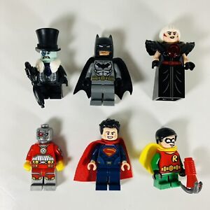 LEGO DC Superheroes/Villain Mini Figures (LOT of 6) Batman, Robin, Deadshot...