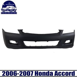 New Front Bumper Cover Primed For 2006-2007 Honda Accord Sedan HO1000235