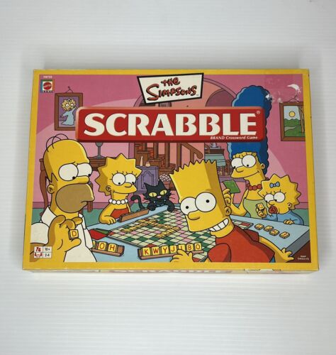 The Simpsons Scrabble Board Game by Mattel 2005 100% Complete In Box