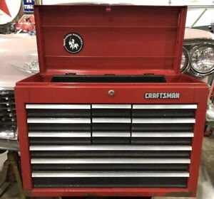 1991 VTG Craftsman 26” Wide 12-Drawer Top Tool Chest (NO KEY)  Toolbix FREE S&H