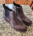 Migato Brown Leather Pull On Boots Size 44/ US 11