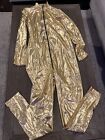 Mens Full Body Gold Leotard Jock Zentai Shiny Spandex Suit Bodysuit Medium