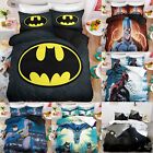 Batman Superhero Bedding Set 3PCS Duvet Cover Pillowcases Comforter Cover Gifts