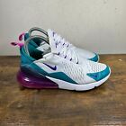 Nike Air Max 270 White Voltage Purple CW7061-100 Running Shoes Women's Size 8