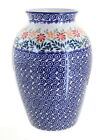 Blue Rose Polish Pottery Garden Bouquet Large Vase