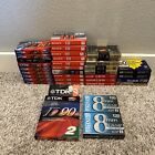 Big lot of 34 New Sealed Blank Audio Cassette Tapes Sony TDK Maxell Memorex NOS
