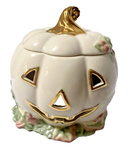 Lenox Occasions Carved Jack o Lantern Pumpkin Votive Holder