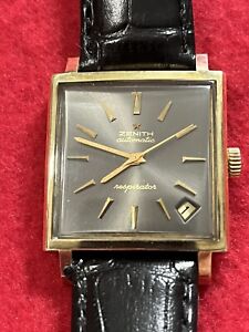Vintage 1968-69 Men's Zenith Respirator 23j Automatic Wristwatch-Runs Great