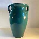 Antique Robinson Ransbottom RRP Co Pottery Vase Teal Blue 14 in Roseville Ohio
