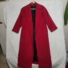 Jules Miller New York Womens Trench Coat Size M Medium USA Red Pure Wool