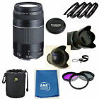 Canon EF 75-300mm f/4-5.6 III Pro Lens Kit  W Filters Hood Case 2X EOS 90D T8I +