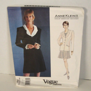 Vogue Anne Klein II Pattern 1530 Lined Jacket & Skirt Misses 14-18 Uncut