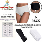 Lot Of 6 Women Panties Briefs Ladies Underwear S-XL White Black Soft Cotton NEW