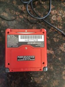 Nintendo Gameboy Advance SP AGS001 Flame Red Handheld System Console