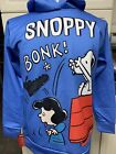 NWT Peanuts Licensed Snoopy & Lucy Hoodie, Sweatshirt RARE MISPRINT SNOPPY