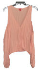 Guess Chiffon Blouse Cold Shoulder Pink Nia Womens Size M Balloon Sleeve Wrap
