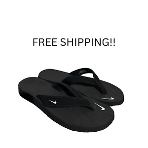 Nike Celso Girl Black White Women's Thong Sandals Sizes  5-12 314870-011 New