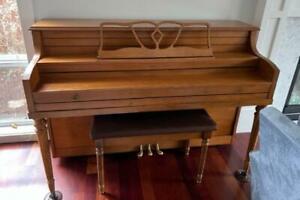Vintage Ivers & Pond Console Piano Style 12 Custom Deluxe with Bench