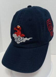 Sesame Street Elmo On Cloud Kanji Hat Blue Strap Back with Red Accents Pre-own