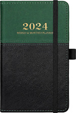 2024 Pocket Planner - Pocket Calendar 2024, Weekly Monthly Planner from Green