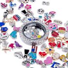100pcs Floating Charms Lot DIY Glass For Living Memory Locket Mix Silver Gold