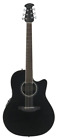 Ovation Celebrity Traditional Mid-Depth Acoustic Electric Guitar, CS24-5 - Black