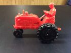 Vintage Barr Rubber Products Co. Sandusky Ohio Red Toy Plastic Tractor (EX)