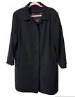 Jones New York Petite Size 14 Black Jacket Coat Removable Lining Womens Long