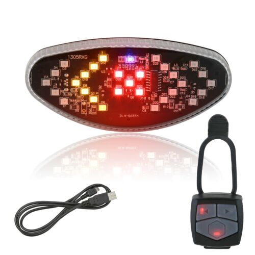 Bicycle Taillight with Turn Signals - Wireless Remote Control - Usb Rechargeable