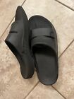 Oofos OOAHH Black Foam Open Toe Slip On Recovery Slide Sandals Men's Size 14