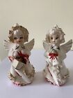 Vintage Relco Christmas Ermine Angel Salt and Pepper Shakers Japan 1950s