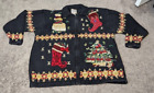 Vintage Heirloom Collectibles Ugly Christmas Full Zip Cardigan Sweater Sz 26/28